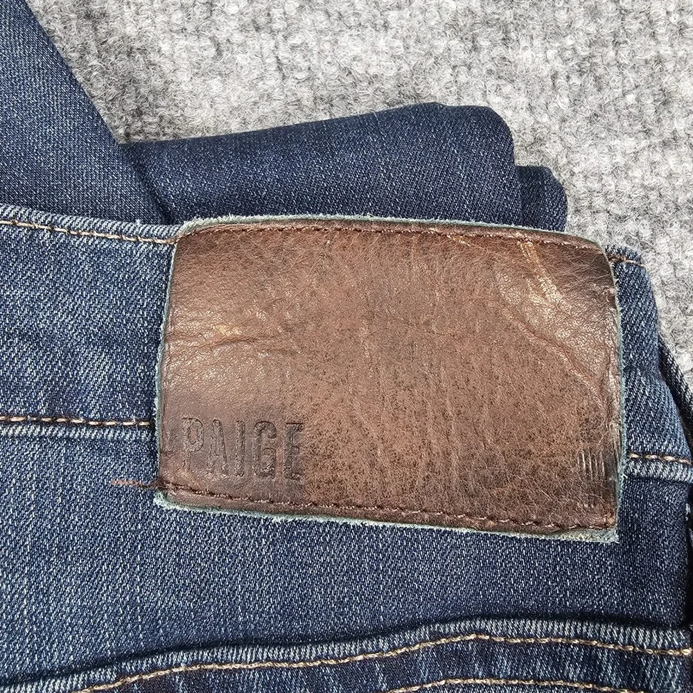 PAIGE Federal Transcend Slim Straight Jeans Mens 32 Cellar Dark Wash Blue